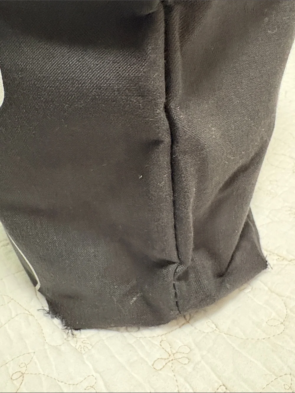 80’s vintage Le Bag Black Canvas Tote with Red Trim